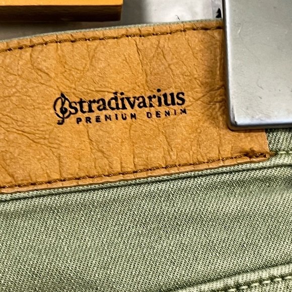 Stradivarius Super High Waist Skinny Jeans Green EUR 38 / US 6 - Picture 4 of 8